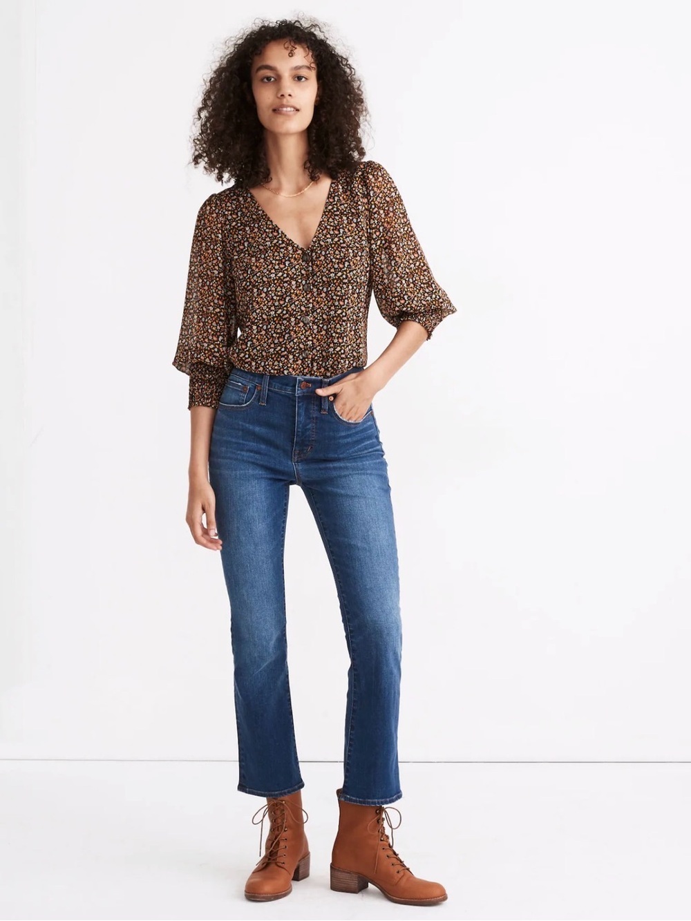 Madewell Cali Demi-Boot Jeans in Lockwood Wash Size 26